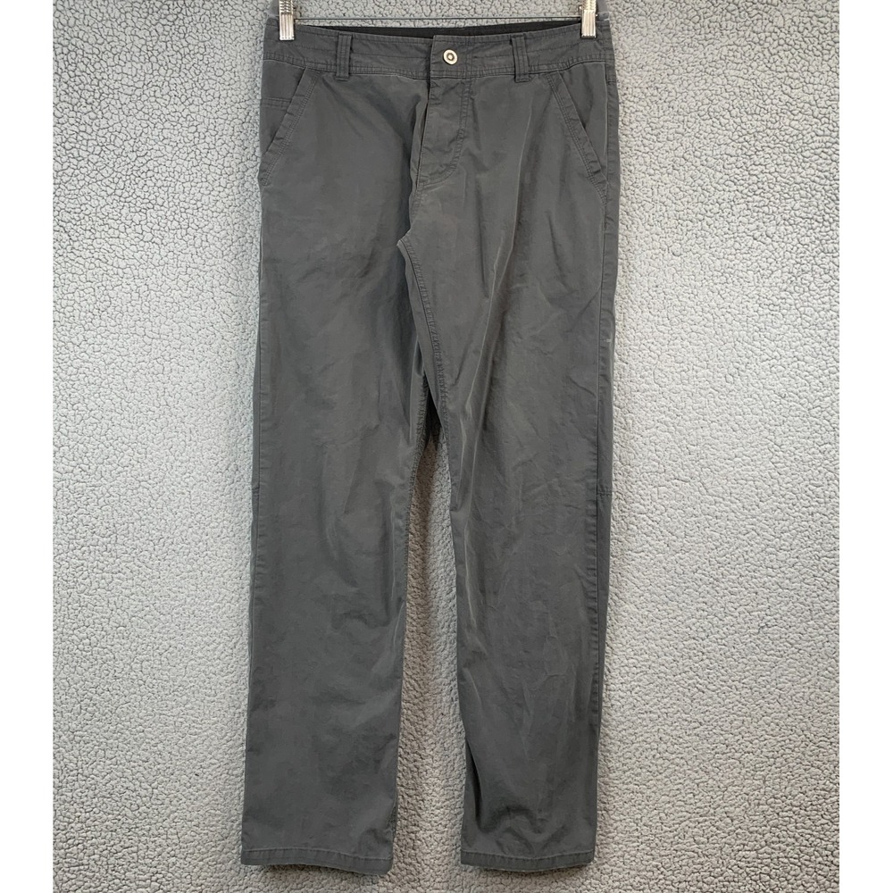 Kuhl Slax Pants Mens 33x32 Gray Chino Stretch Tapered Casual Outdoor Travel